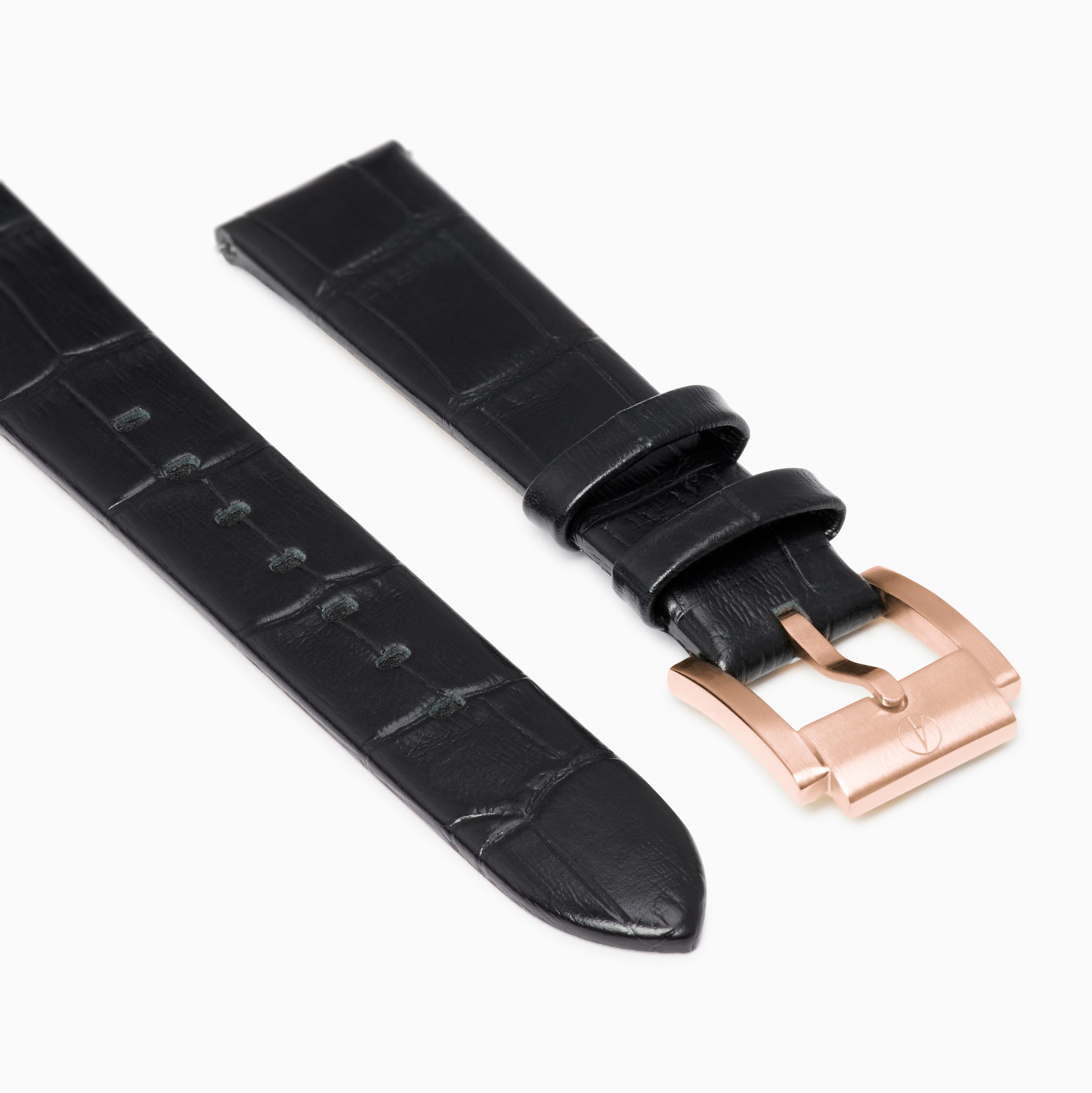Origin Black Leather 18mm Strap